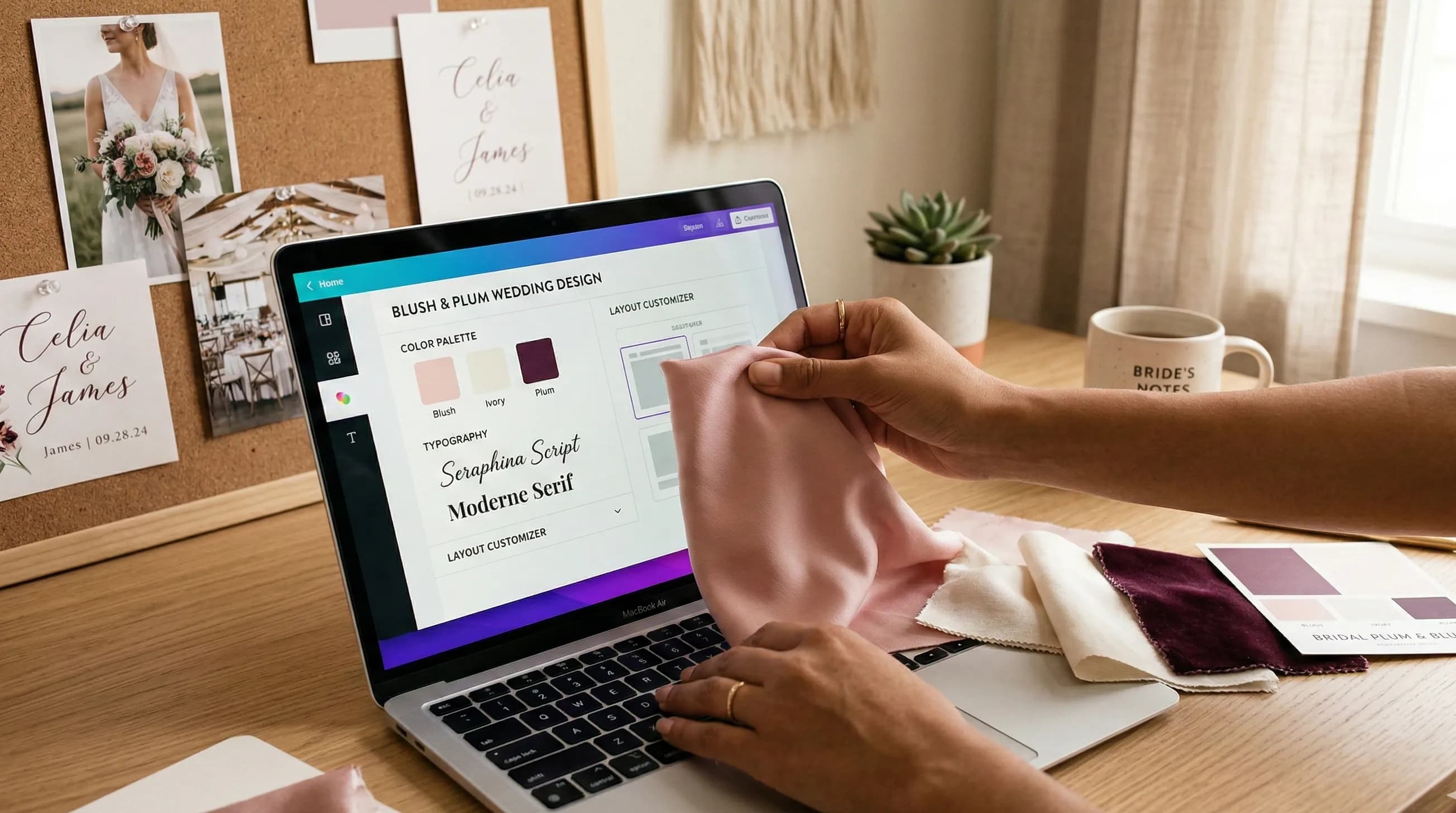 Konfigurator aplikacji weselnej — wybór kolorów, czcionek i layoutu