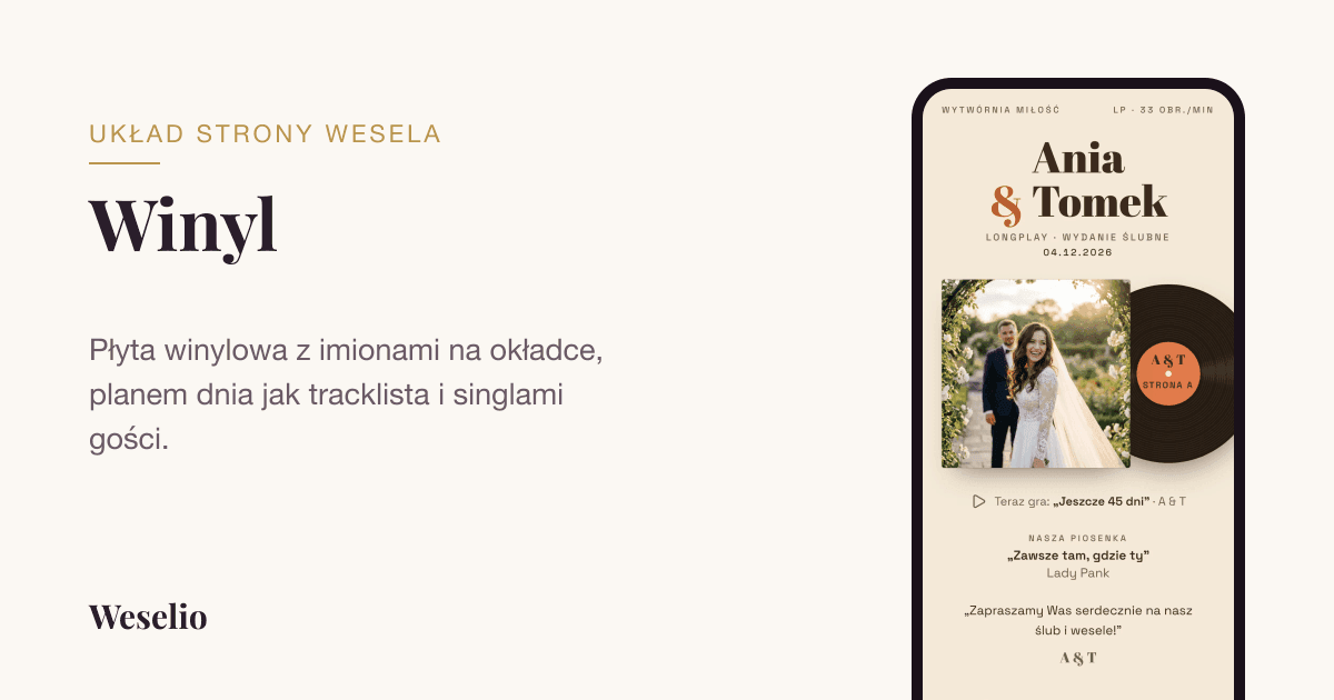Harmonogram wesela: przykładowy plan dnia godzina po godzinie